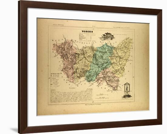 Map of Vosges France-null-Framed Giclee Print