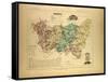 Map of Vosges France-null-Framed Stretched Canvas