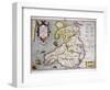 Map of Wales, Published c.1630-Jodocus Hondius-Framed Premium Giclee Print