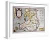 Map of Wales, Published c.1630-Jodocus Hondius-Framed Giclee Print