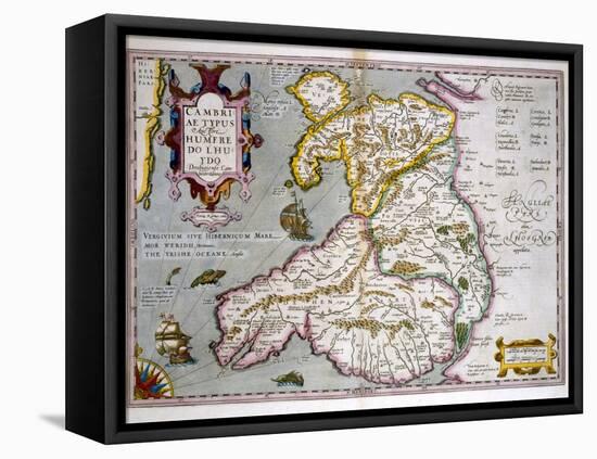 Map of Wales, Published c.1630-Jodocus Hondius-Framed Stretched Canvas