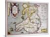 Map of Wales, Published c.1630-Jodocus Hondius-Stretched Canvas