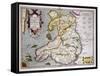 Map of Wales, Published c.1630-Jodocus Hondius-Framed Stretched Canvas