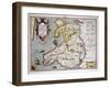 Map of Wales, Published c.1630-Jodocus Hondius-Framed Giclee Print