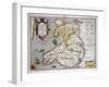 Map of Wales, Published c.1630-Jodocus Hondius-Framed Giclee Print