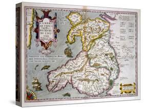 Map of Wales, Published c.1630-Jodocus Hondius-Stretched Canvas