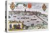 Map of Warsaw, from 'Civitates Orbis Terrarum' by Georg Braun-Joris Hoefnagel-Stretched Canvas