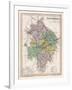 Map of Warwickshire-James Archer-Framed Art Print