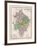 Map of Warwickshire-James Archer-Framed Art Print