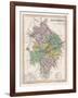 Map of Warwickshire-James Archer-Framed Art Print