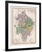 Map of Warwickshire-James Archer-Framed Art Print