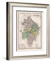 Map of Warwickshire-James Archer-Framed Art Print