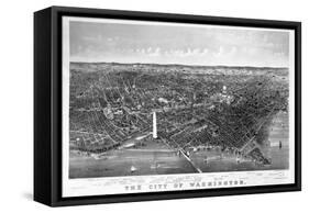 Map of Washington D. C.-null-Framed Stretched Canvas