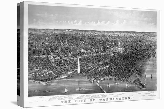 Map of Washington D. C.-null-Stretched Canvas