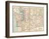 Map of Washington State. United States-Encyclopaedia Britannica-Framed Art Print