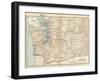 Map of Washington State. United States-Encyclopaedia Britannica-Framed Art Print