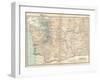 Map of Washington State. United States-Encyclopaedia Britannica-Framed Art Print