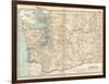 Map of Washington State. United States-Encyclopaedia Britannica-Framed Art Print