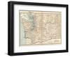 Map of Washington State. United States-Encyclopaedia Britannica-Framed Art Print