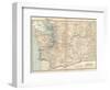 Map of Washington State. United States-Encyclopaedia Britannica-Framed Art Print