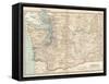 Map of Washington State. United States-Encyclopaedia Britannica-Framed Stretched Canvas