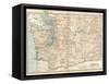 Map of Washington State. United States-Encyclopaedia Britannica-Framed Stretched Canvas