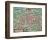 Map of Weimar, from "Civitates Orbis Terrarum" by Georg Braun and Frans Hogenberg circa 1572-1617-Joris Hoefnagel-Framed Giclee Print