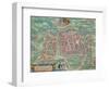 Map of Weimar, from "Civitates Orbis Terrarum" by Georg Braun and Frans Hogenberg circa 1572-1617-Joris Hoefnagel-Framed Giclee Print