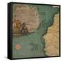 Map of West Africa-Giustino Menescardi-Framed Stretched Canvas