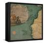 Map of West Africa-Giustino Menescardi-Framed Stretched Canvas