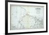 Map of West Arctic America Showing the Tracks of HMS Enterprise and Investigator in 1850-1854-null-Framed Giclee Print