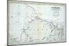 Map of West Arctic America Showing the Tracks of HMS Enterprise and Investigator in 1850-1854-null-Mounted Giclee Print