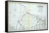 Map of West Arctic America Showing the Tracks of HMS Enterprise and Investigator in 1850-1854-null-Framed Stretched Canvas