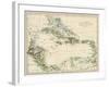 Map of West Indies and the Caribbean Sea, 1800s-null-Framed Giclee Print