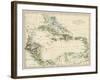 Map of West Indies and the Caribbean Sea, 1800s-null-Framed Giclee Print