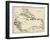 Map of West Indies and the Caribbean Sea, 1800s-null-Framed Giclee Print