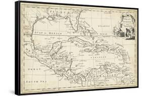 Map of West Indies-T. Jeffreys-Framed Stretched Canvas