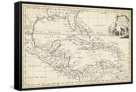 Map of West Indies-T. Jeffreys-Framed Stretched Canvas