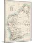 Map of Western Australia, 1870s-null-Mounted Giclee Print