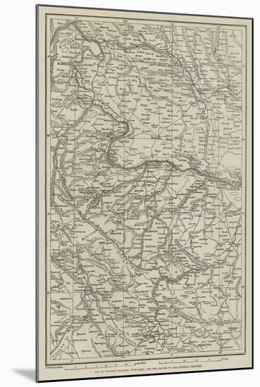 Map of Western Bulgaria, with Sofia, and the Danube to the Austrian Frontier-null-Mounted Giclee Print