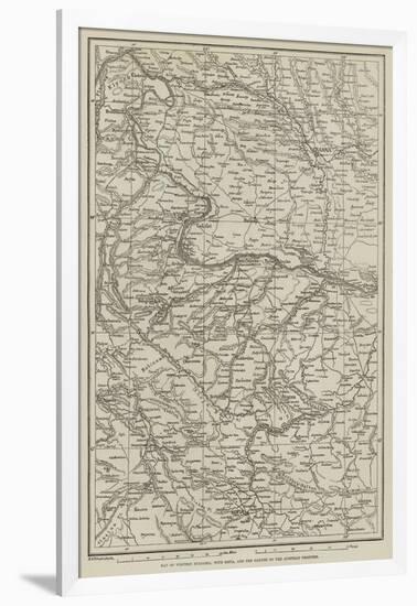 Map of Western Bulgaria, with Sofia, and the Danube to the Austrian Frontier-null-Framed Giclee Print