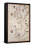 Map of Western Europe, 1590-Science Source-Framed Stretched Canvas