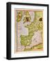 Map of Western Europe, from "Cosmographie Universelle", 1555-Guillaume Le Testu-Framed Giclee Print