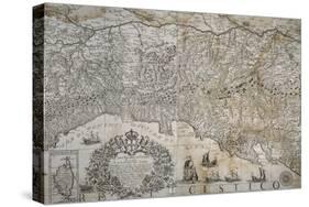 Map of Western Liguria Region, 1697-null-Stretched Canvas