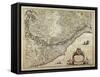 Map of Western Liguria Region-Giovanni Antonio Magini-Framed Stretched Canvas