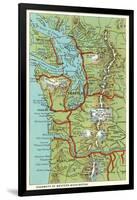 Map of Western Washington-null-Framed Art Print