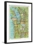 Map of Western Washington-null-Framed Art Print