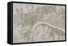 Map of Westminster, the City of London, Southwark and Surrounding Areas, 1739-Sutton Nicholls-Framed Stretched Canvas