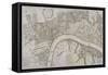 Map of Westminster, the City of London, Southwark and Surrounding Areas, 1739-Sutton Nicholls-Framed Stretched Canvas