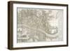 Map of Westminster, the City of London, Southwark and Surrounding Areas, 1743-null-Framed Giclee Print